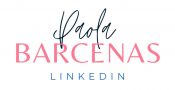 Logo Paola Barcenas + LinkedIn